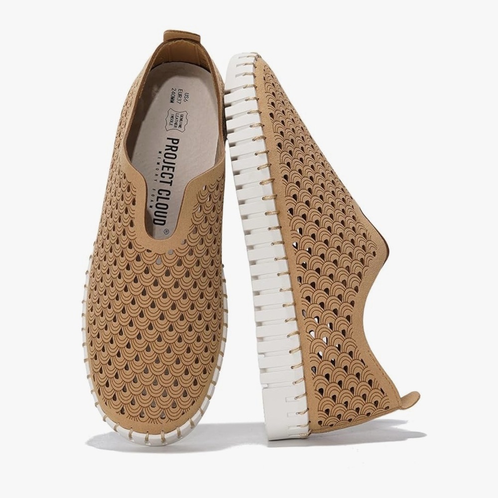 Project Cloud™ Women's Tan Slip-On Sneakers